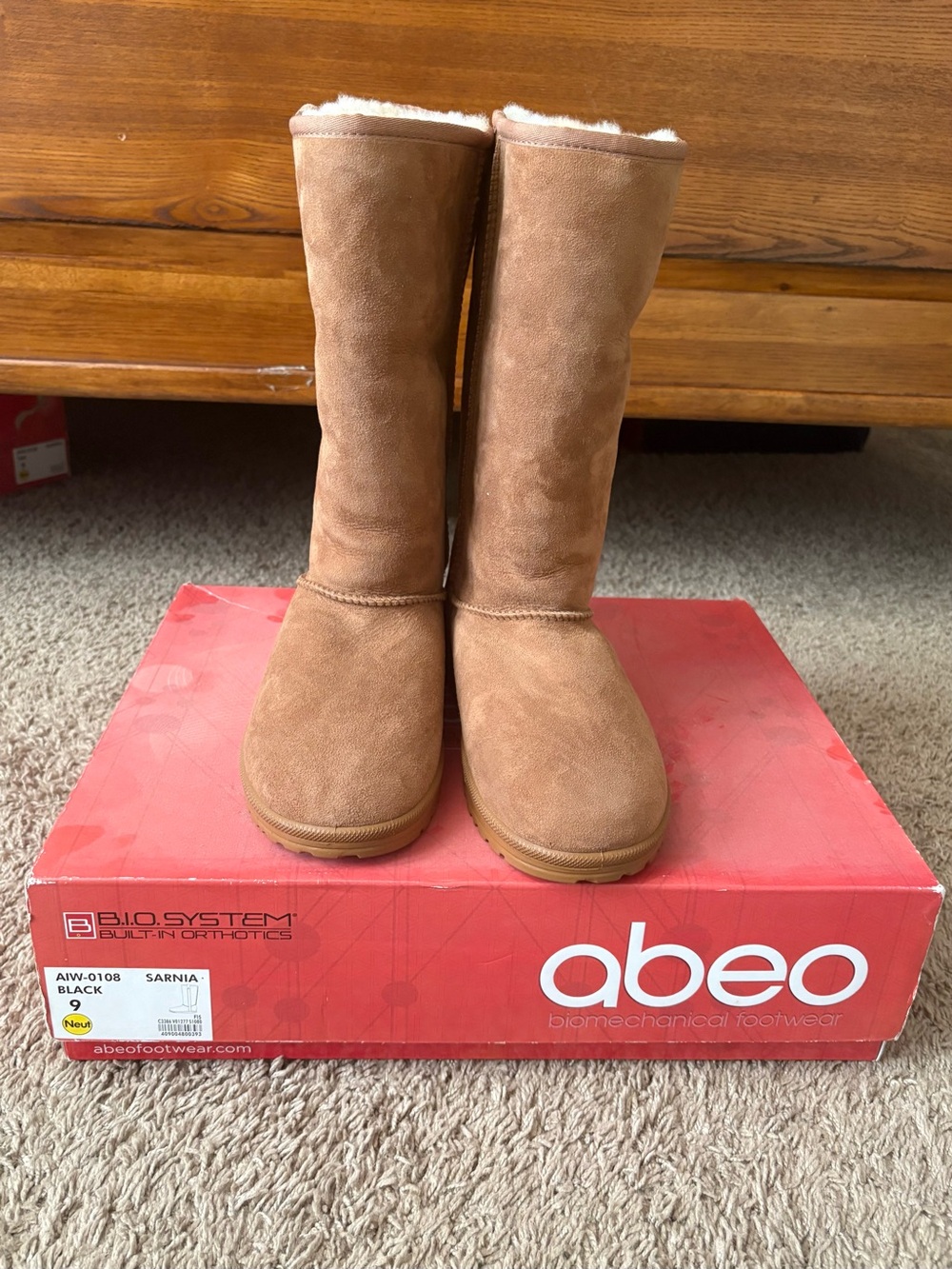 Abeo Sarnia Orthotic Tall Winter Boots in Chestnut Brown